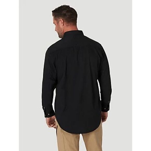 Wrangler® RIGGS Size 3XT Workwear® Long Sleeve Button Down Solid Twill Work Shir - Picture 10 of 10